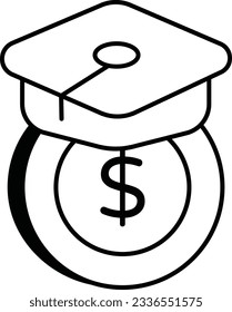 Educations Funds line icon design