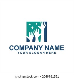 educations hand unique logo vector
