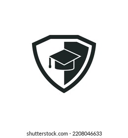 Educations insurance icon isolated on white background