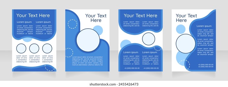 Diseño de diseño de folleto en blanco educativo. Estudiantes apoyando. Conjunto de Plantillas de póster de Vertical con espacio de copia vacío para texto. Colección de informes corporativos prefabricados. Páginas de papel de folleto editables