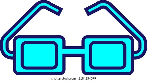 Educative glasses, illustration, vector on a white background.