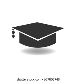 Educator graduation icon vector,Educator hat