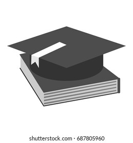 Educator graduation icon vector,Educator hat