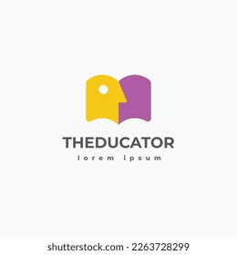 the educator logo template - vector illustration