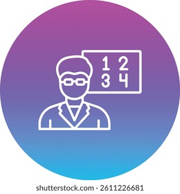 Educator vector icon. Can be used for printing, mobile and web applications.