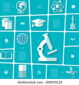 EducEducation flat infographication flat infographic