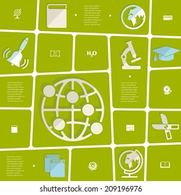 EducEducation flat infographication flat infographic