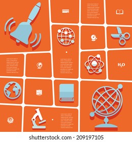 EducEducation flat infographication flat infographic