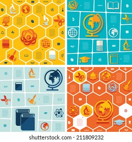 EducEducation flat infographication flat infographic