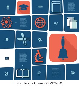 EducEducation flat infographication flat infographic