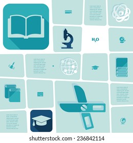 EducEducation flat infographication flat infographic