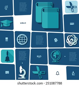 EducEducation flat infographication flat infographic