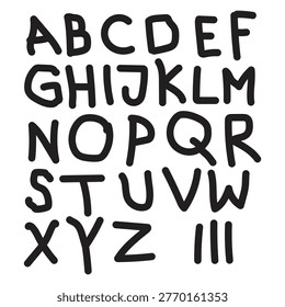 Eduction A B C Hand-Drawn Marker Alphabet