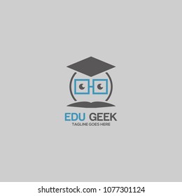 Edugeek icon Vector Illustration Template design studying