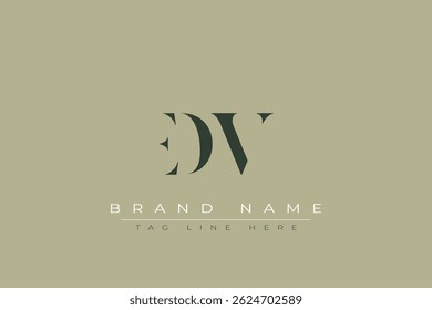 EDV abstrakte Buchstaben Logo-Design. Dieses Logo besteht aus drei abstrakten Buchstaben.
