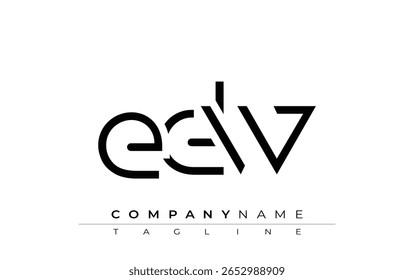 Design de letra abstrata EDW. Design de logotipo comercial moderno com tipografia abstrata e estilo contemporâneo