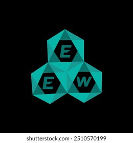 EDW creative minimalist letter logo. EDW unique vector initials alphabet letter logo design
