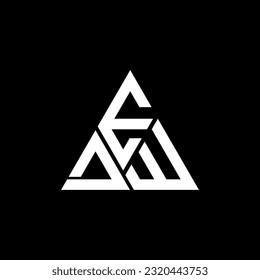 EDW letter logo creative design with vector graphic, EDW simple and modern logo. EDW luxurious alphabet design  