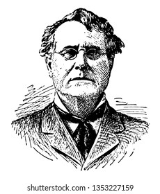 Edward Blake 1833 To 1912 He Was Canadian Statesman The Second Premier Of Ontario And Leader Of The Liberal Party Of Canada Vintage Line Drawing Or Engraving Illustration