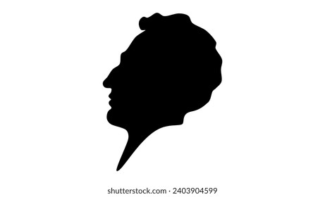 Edward Bulwer-Lytton silhouette, high quality vector