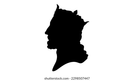 Edward I of England, silhouette, high quality vector