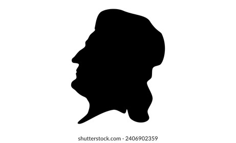 Edward IV of England, black isolated silhouette