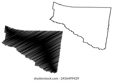 Edward River Council (Commonwealth of Australia, New South Wales, NSW) map vector illustration, scribble sketch Edward River map