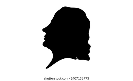 Edward V, black isolated silhouette