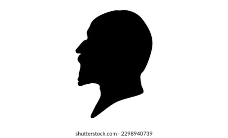 Edward VII Silhouette, hochwertiger Vektorgrafik