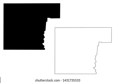 Edwards County, Texas (Counties in Texas, United States of America,USA, U.S., US) map vector illustration, scribble sketch Edwards map