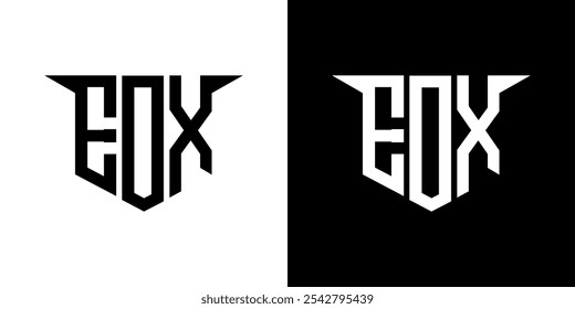 Diseño de logotipo de letra EDX con fondo blanco en ilustrador, estilo de superposición de fuente de alfabeto moderno de logotipo de Vector, diseños de caligrafía para logotipo, póster, invitación, etc.