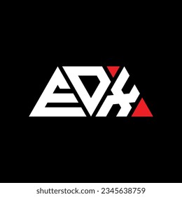 EDX Dreieck-Buchstaben Logo Design mit Dreieck-Form. EDX Dreieck Logo Design Monogramm. EDX Dreieck-Vektorlogo-Vorlage mit roter Farbe. EDX Dreieckslogo Einfach, elegant und luxuriös.