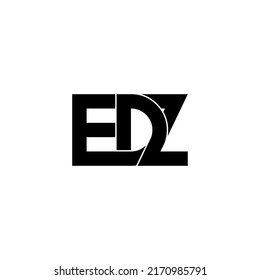 diseño de logotipo de letra monograma de tipografía edz 