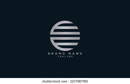 EE, Abstract initial monogram letter alphabet logo design