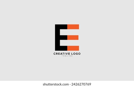 EE Abstract initial monogram letter alphabet logo design