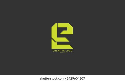 EE Abstract initial monogram letter alphabet logo design