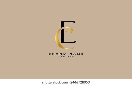 EE, Abstract initial monogram letter alphabet logo design