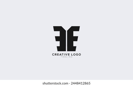 EE Abstract initial monogram letter alphabet logo design