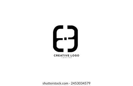 EE Abstract initial monogram letter alphabet logo design