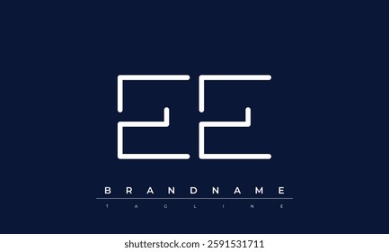 EE Abstract letter logo. This logo icon incorporate with abstract shape in the creative way