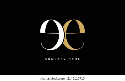 EE Alphabets Letters Logo Monogram