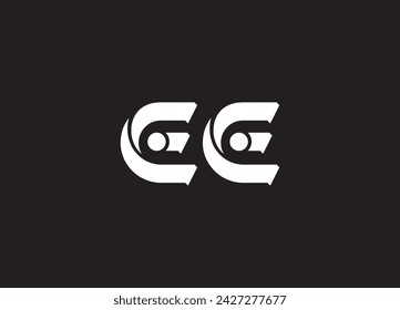 EE circle Shape Letter logo Design