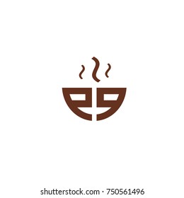 ee coffee  professional logo flat vector template