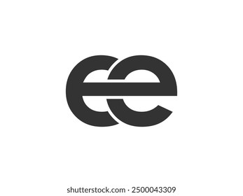 EE creative geometric initial based modern and minimal logo. Letter e e trendy fonts. Universal professional elegant techno vector design.