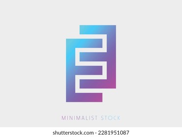 EE, E, E Abstract Icon, E Vector Logo, E Alphabet Monogram, Illustration Initial Template letter for Business, Real Estate Brand Identity, Company, Building