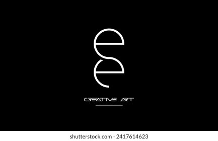 EE, E abstract letters logo monogram