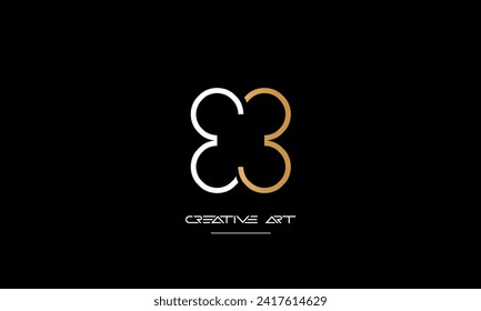 EE, E abstract letters logo monogram