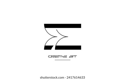 EE, E abstract letters logo monogram