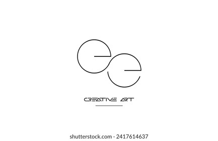 EE, E abstract letters logo monogram