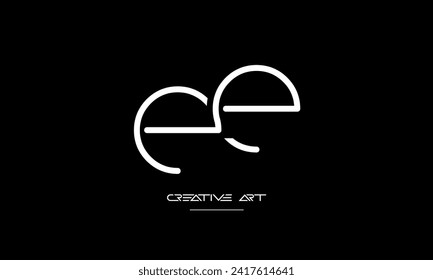 EE, E abstract letters logo monogram